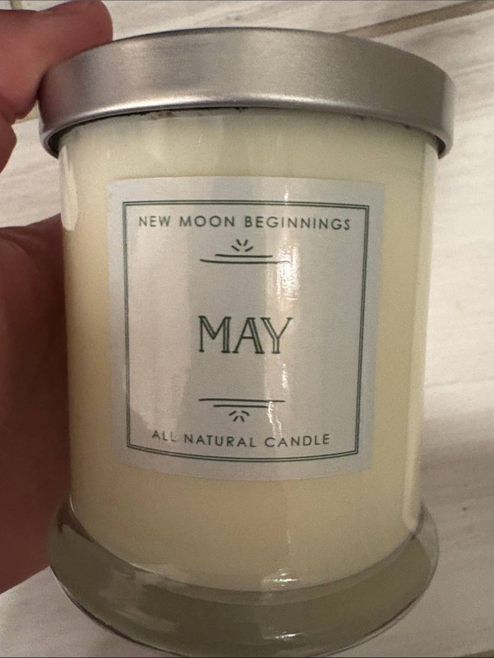 'May' Natural Candle - Cream